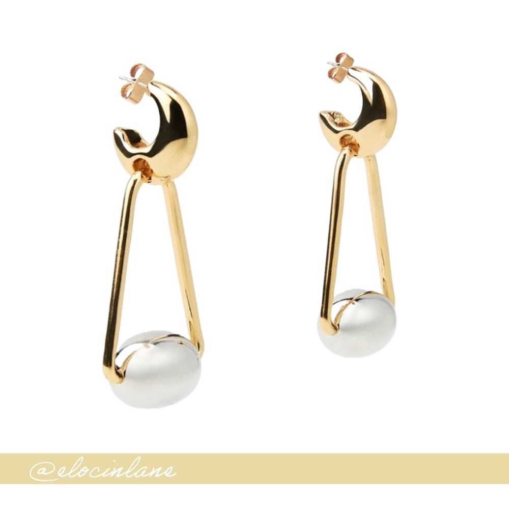Silver and Gold Lightweight Drop Earrings